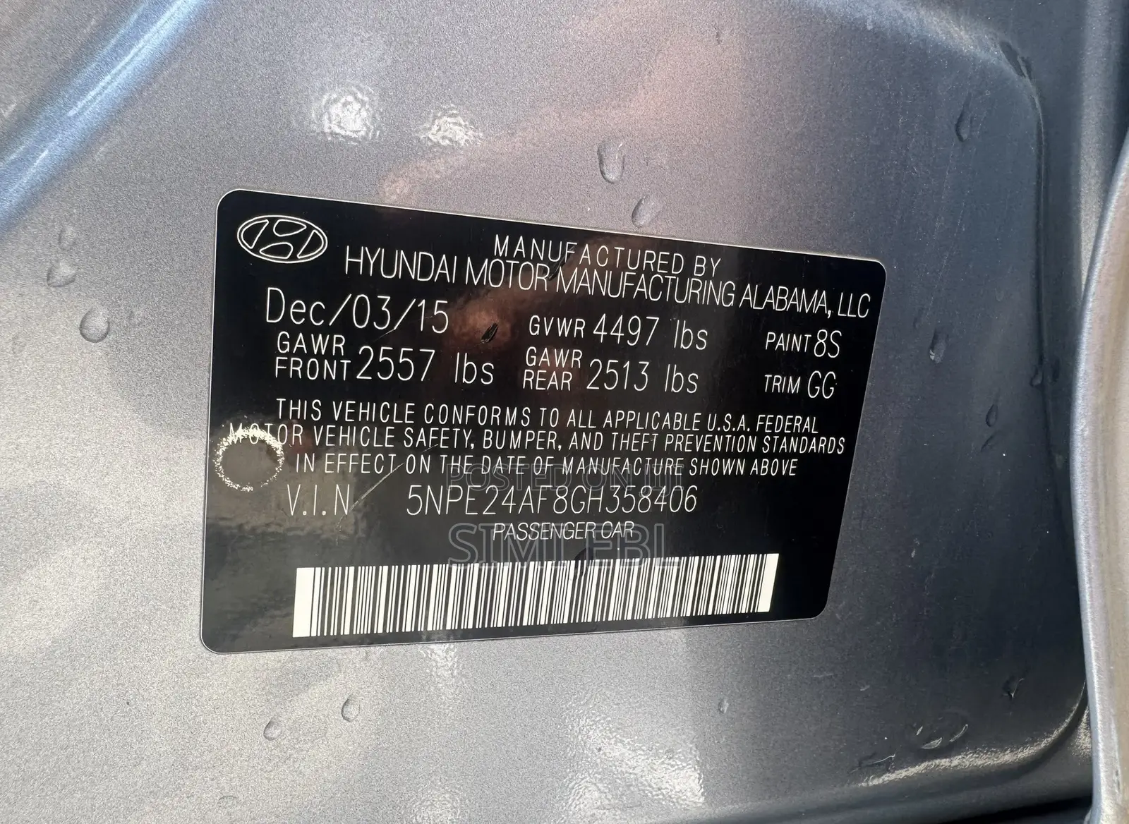 Hyundai Sonata 2016 Silver