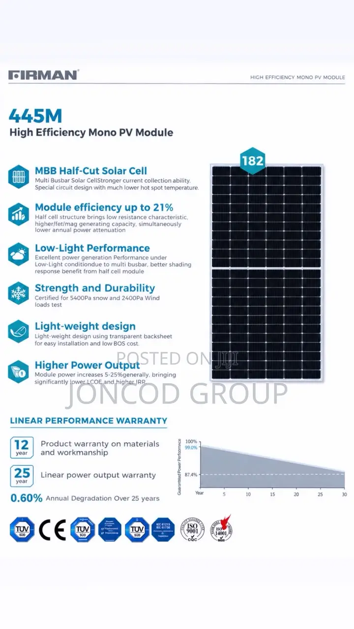 Firman 445w Solar Panel