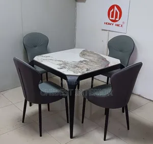 New Update: Brand New Imported Dining Marble Table With Four Chairs.