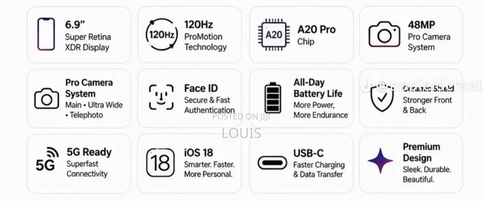 New Apple iPhone 18 Pro Max 1 TB Blue