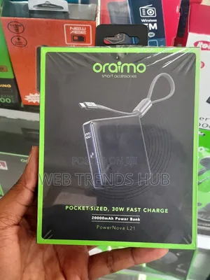 Oraimo 20000mAh PowerNova L21 30W Fast Charge Power Bank
