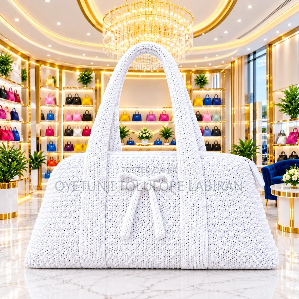 The Snow Queen Xl Knitted Handbag