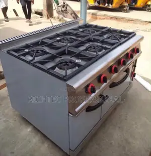 Commercial 6-Burner Gas Cooker Range With Oven
