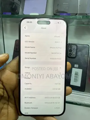 Apple iPhone 15 Plus 256 GB Black