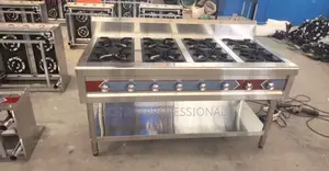 Commercial 8-Burner Heavy-Duty Gas Cooker Range With Bottom Shelf