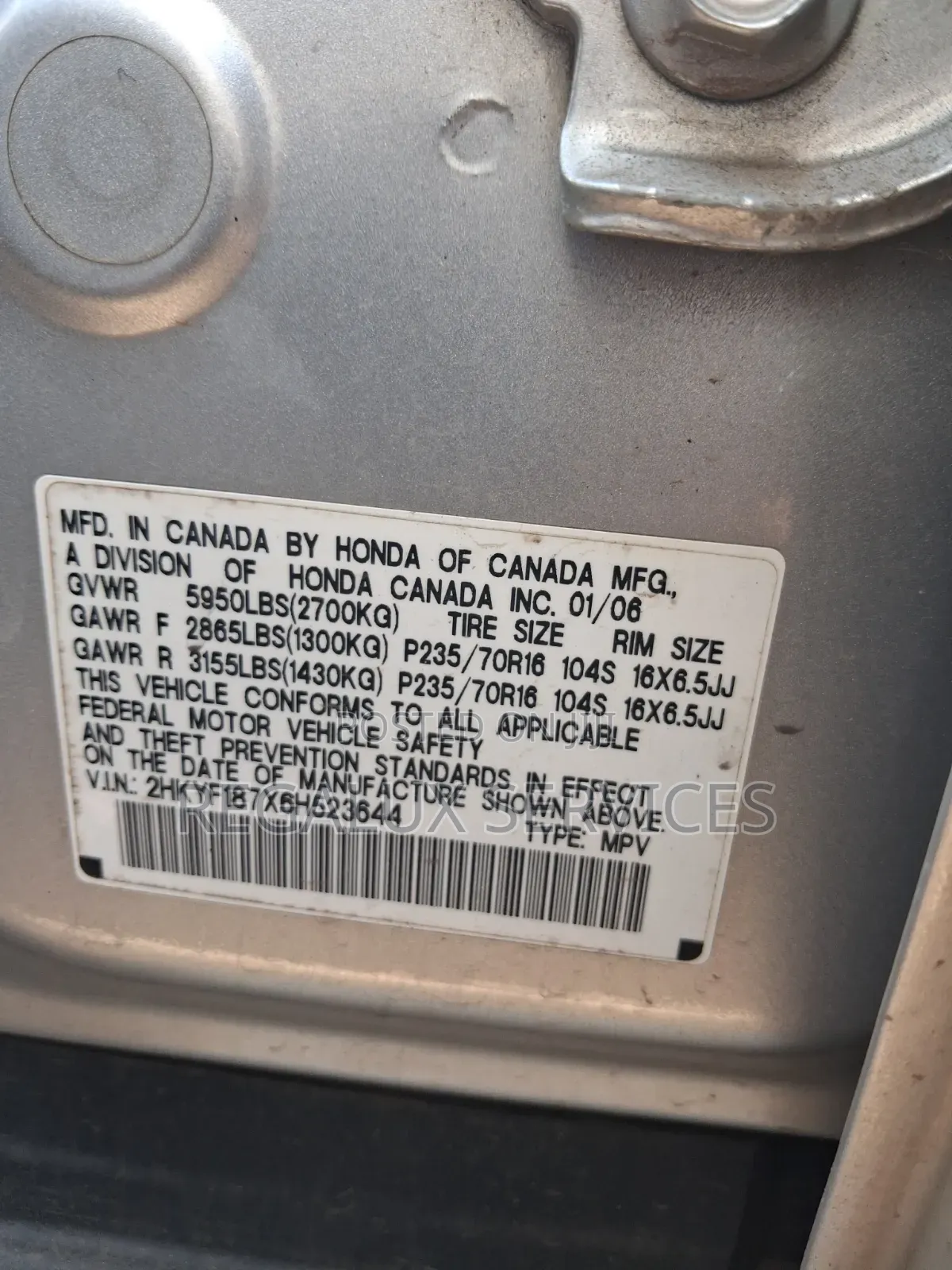 Honda Pilot 2006 Silver