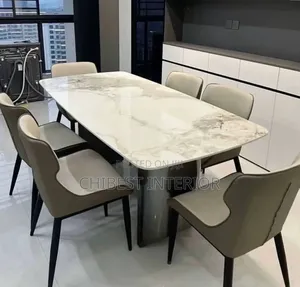 Executive Marble Dining Set by Six Seaters.