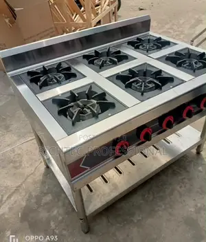 Commercial 6-Burner HeavyDuty Stainless Steel Gas Cooker Range Storage