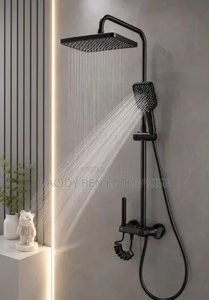Black Piano Shower Set