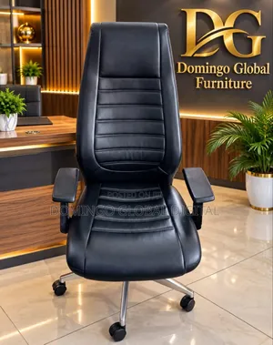 High-Back Leather Executive Office Chair,