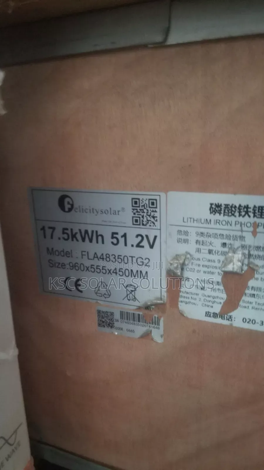 Felicity 17.5kwh 48v TG2 Lithium Battery