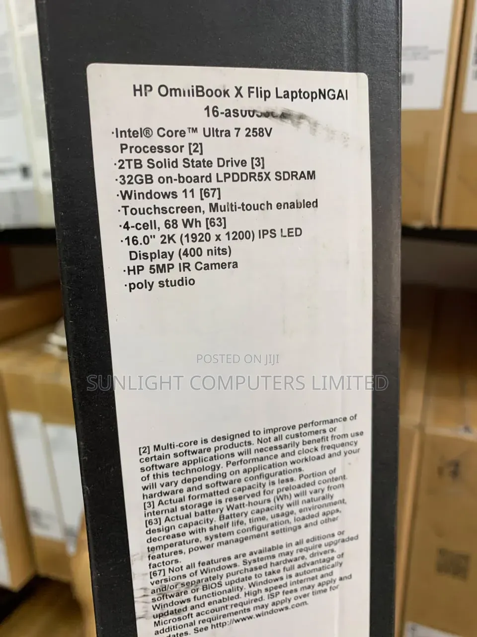 New Laptop HP OmniBook X Flip 16" 32GB Intel Core Ultra 7 SSD 2T