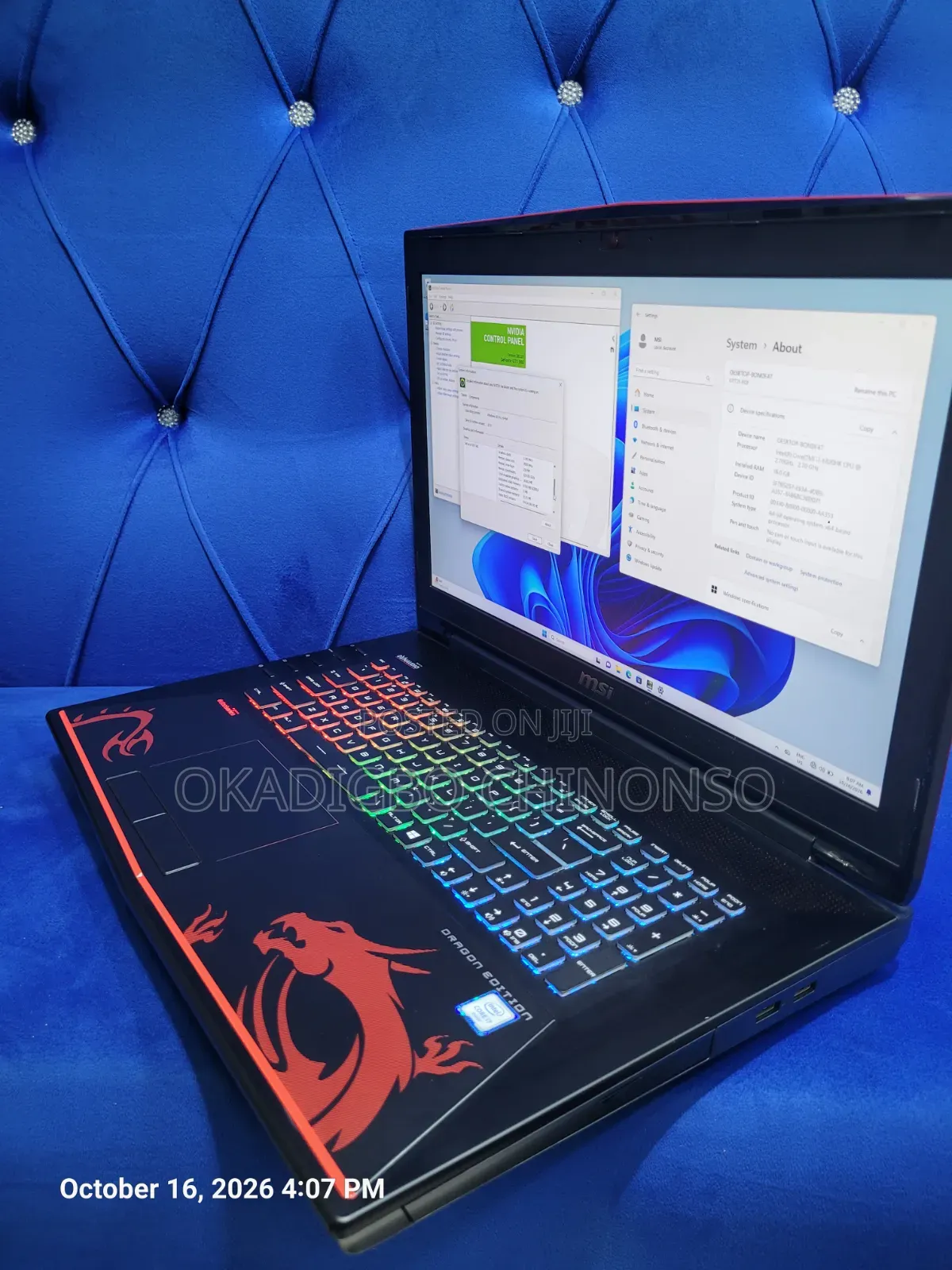 Laptop MSI GT729 16GB Intel Core i7 SSD 512GB