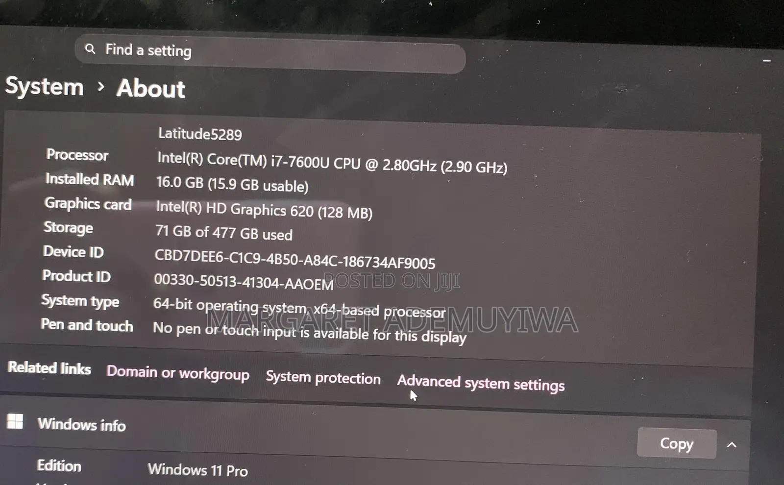 Laptop Dell Latitude 5289 16GB Intel Core i7 SSD 512GB