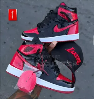 Black/Red Nike Ankle Men Sneakers