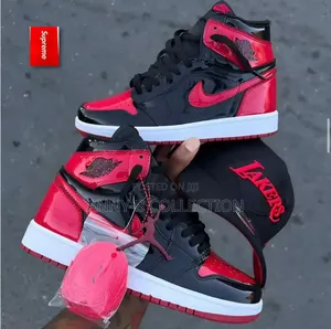 Black/Red Nike Ankle Men Sneakers