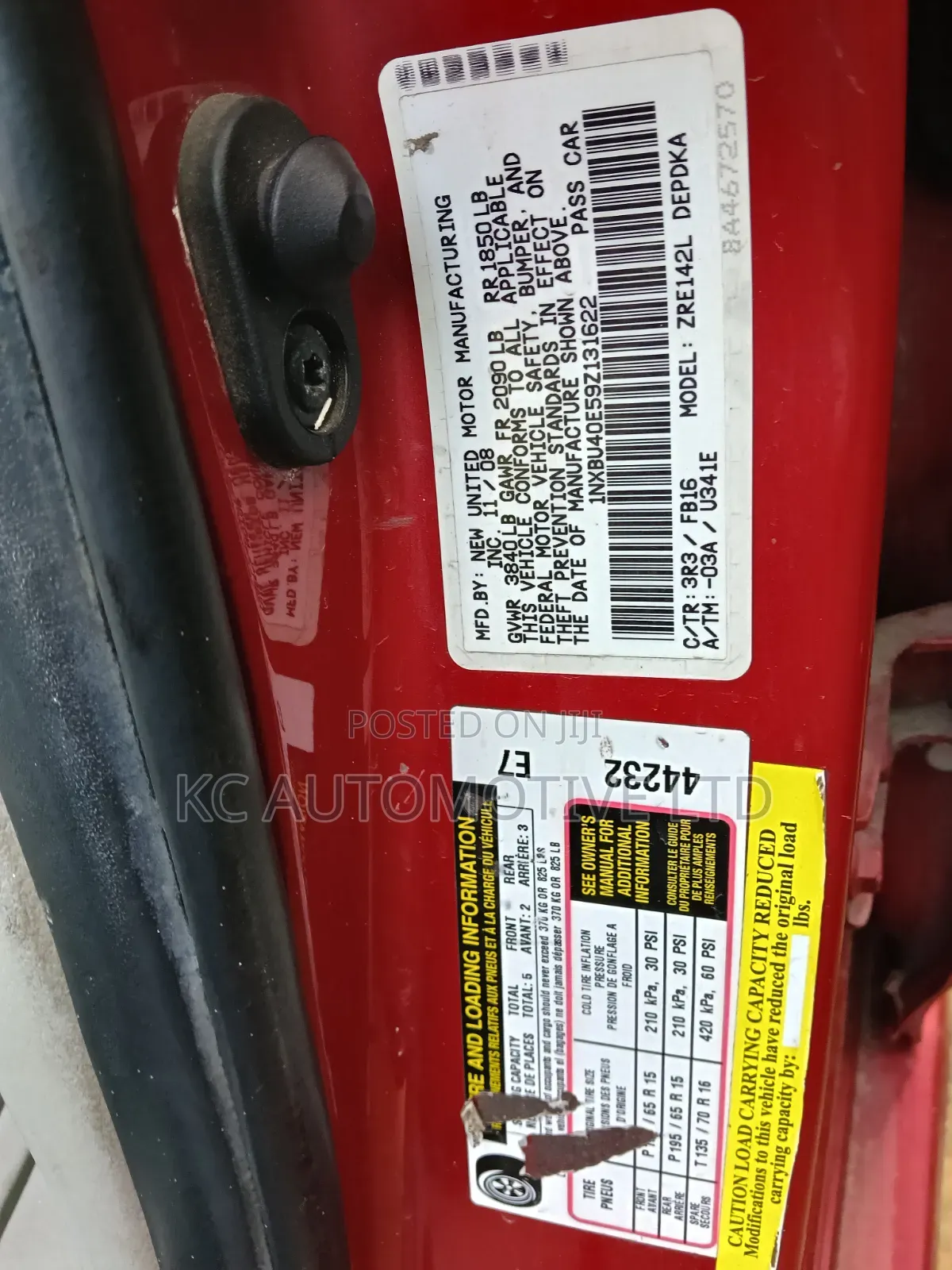 Toyota Corolla 2009 Red