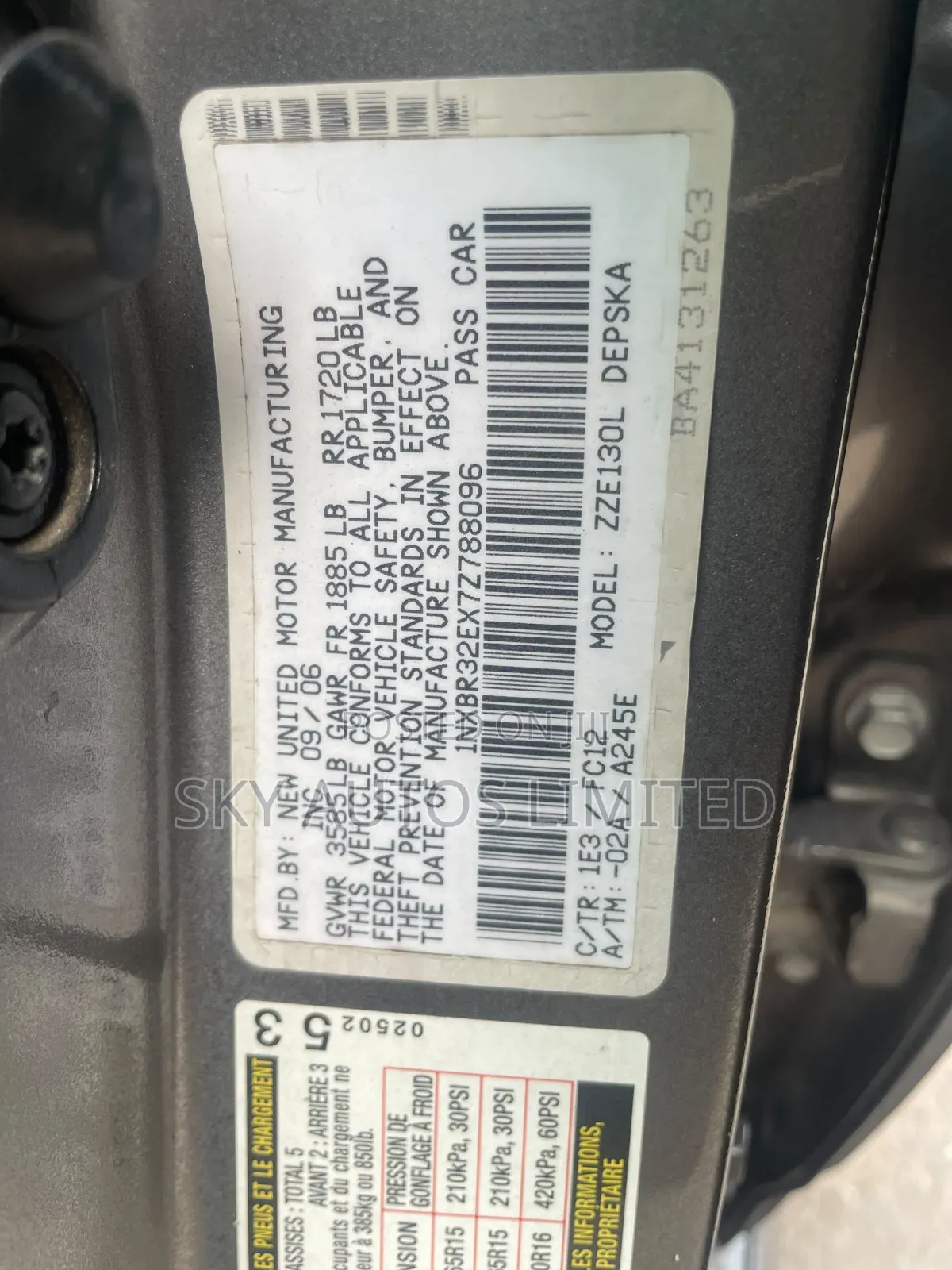 Toyota Corolla LE 2007 Gray