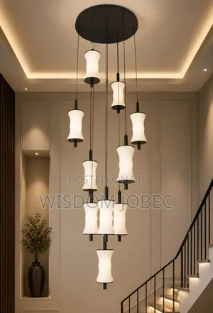 Modern Multi-Pendant LED Cluster Chandelier