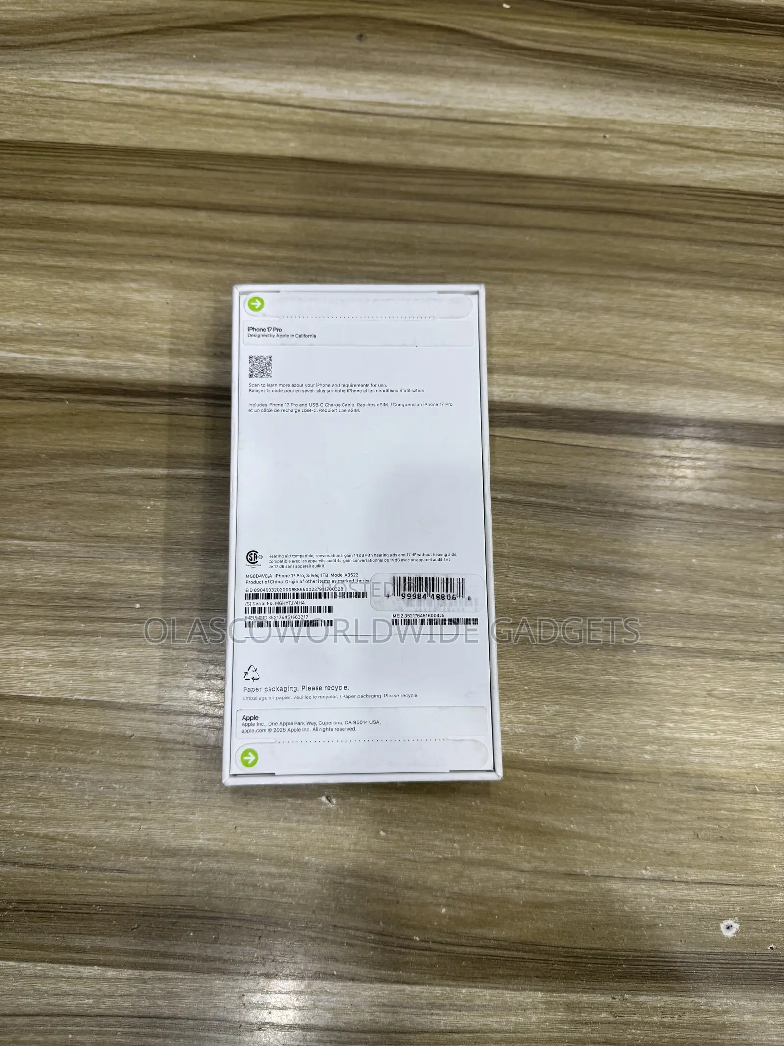 New Apple iPhone 17 Pro 1 TB Silver