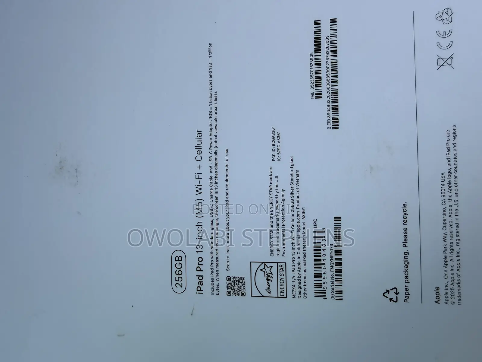 Apple iPad Pro 13 (2025) 256 GB Silver
