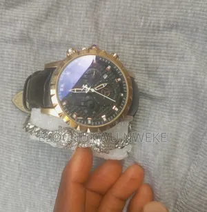 Clean Used Cartier Wristwatch With Date & Chronograph + Chain Bracelet