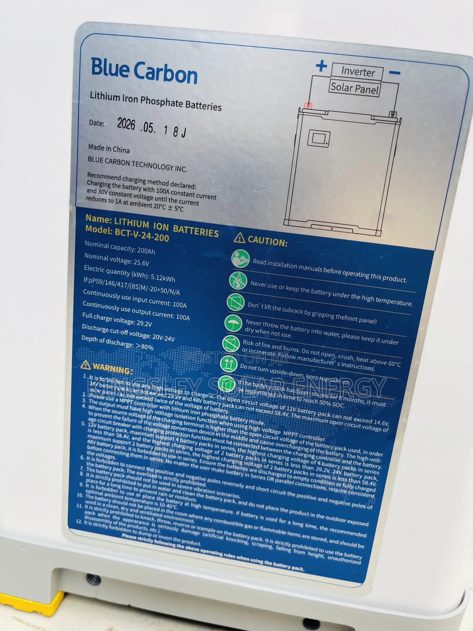 5kwh Blue Carbon Lithium Battery