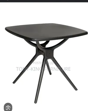 Modern Square or Curved-Edge Dining or Restaurant Table.