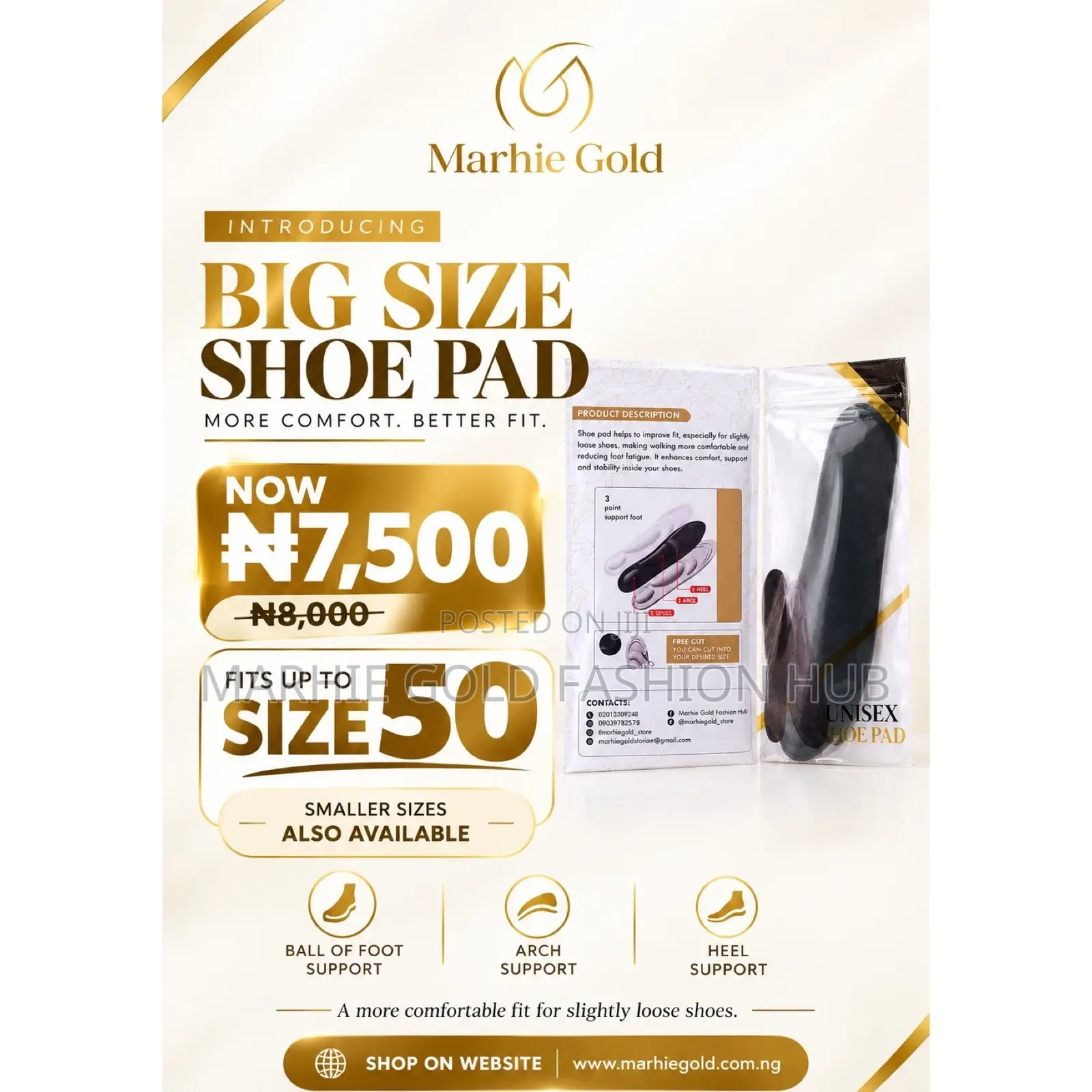 Shoe Pad (Size 45-50 )