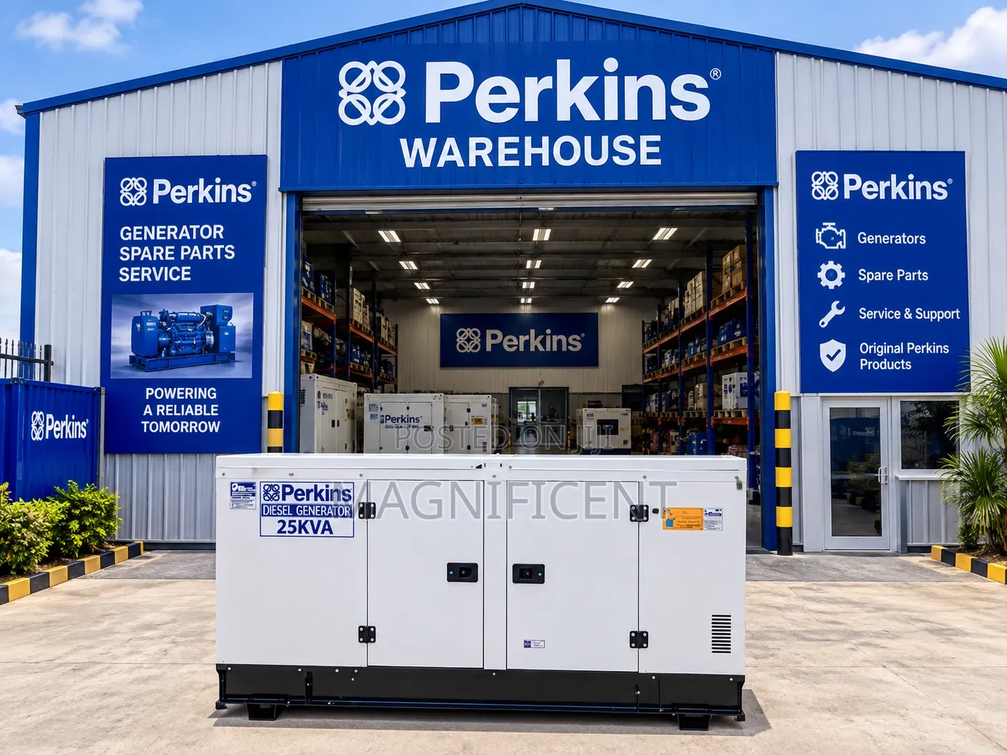 25kva Original Perkins Generator 100% Copper Coil