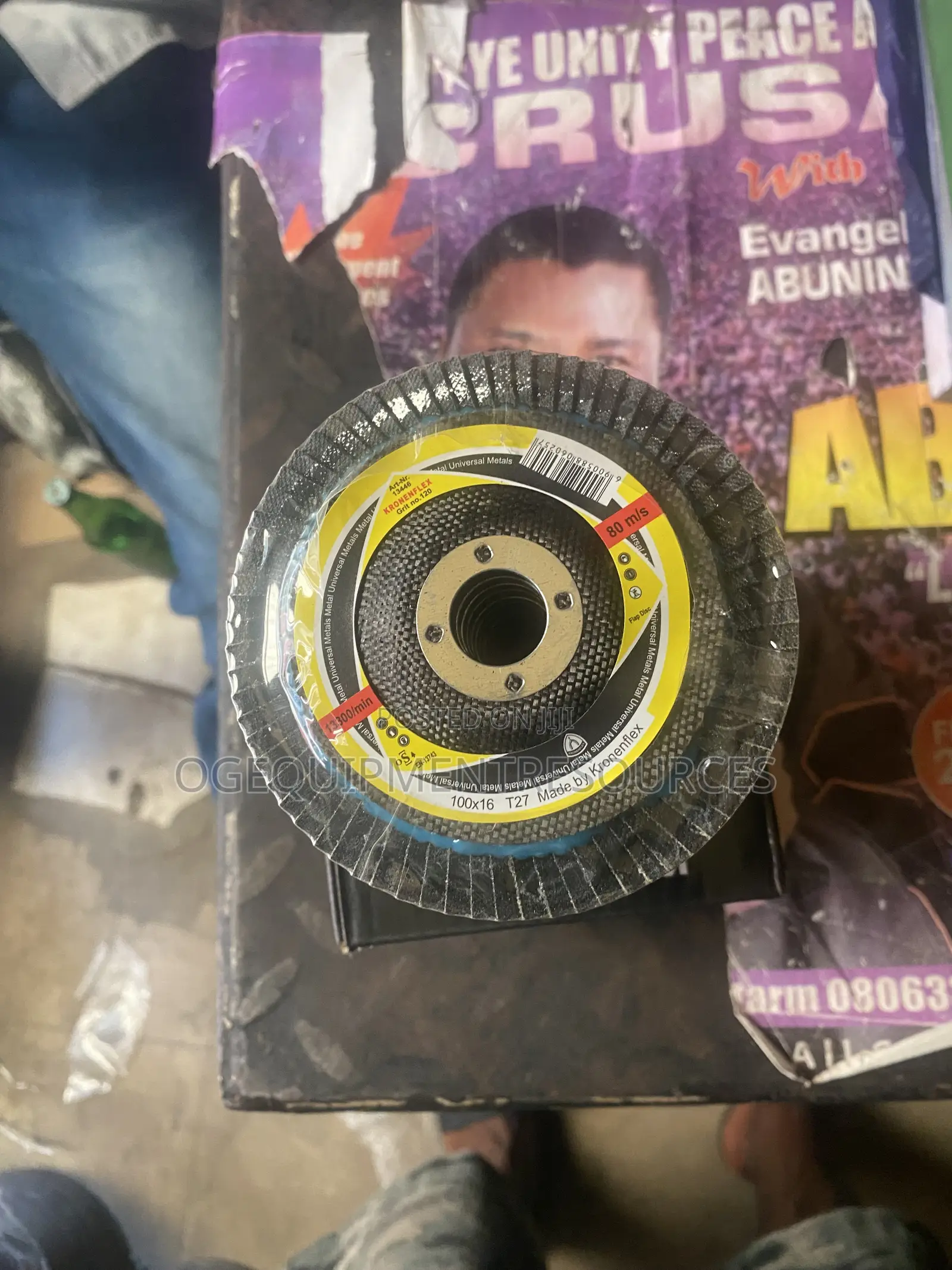 4” Flap Disc Klingspor Kronenflex.