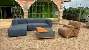 L Shape Chair& 1 Single & Center Table