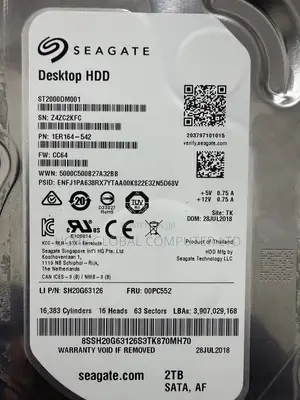Seagate 2tb HDD Hard