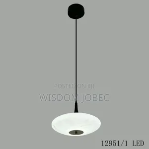 Modern Saucer-Shaped or Disc-Style Pendant Light Featuring