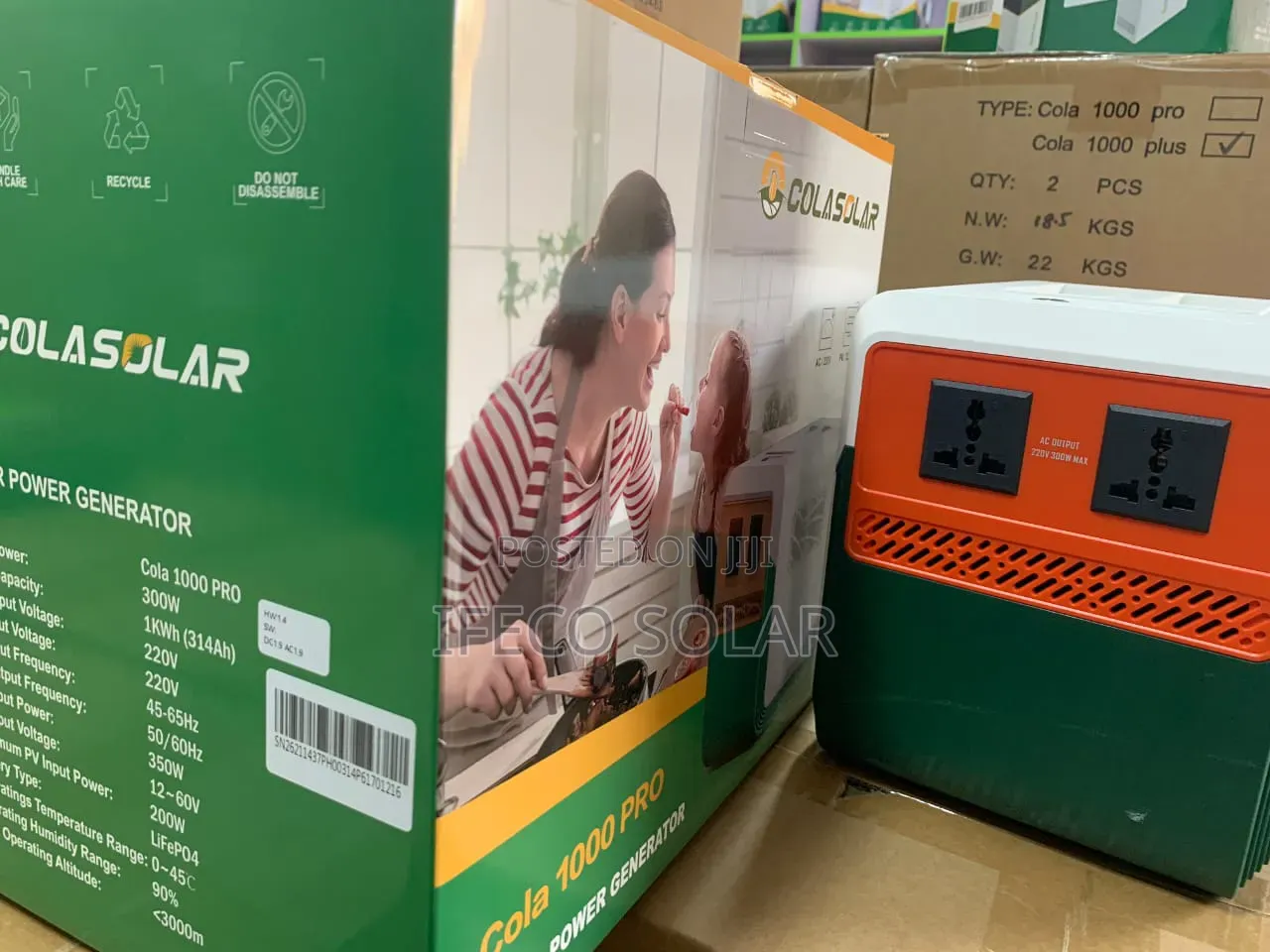 ColaSolar 1000 Pro/300w Generator