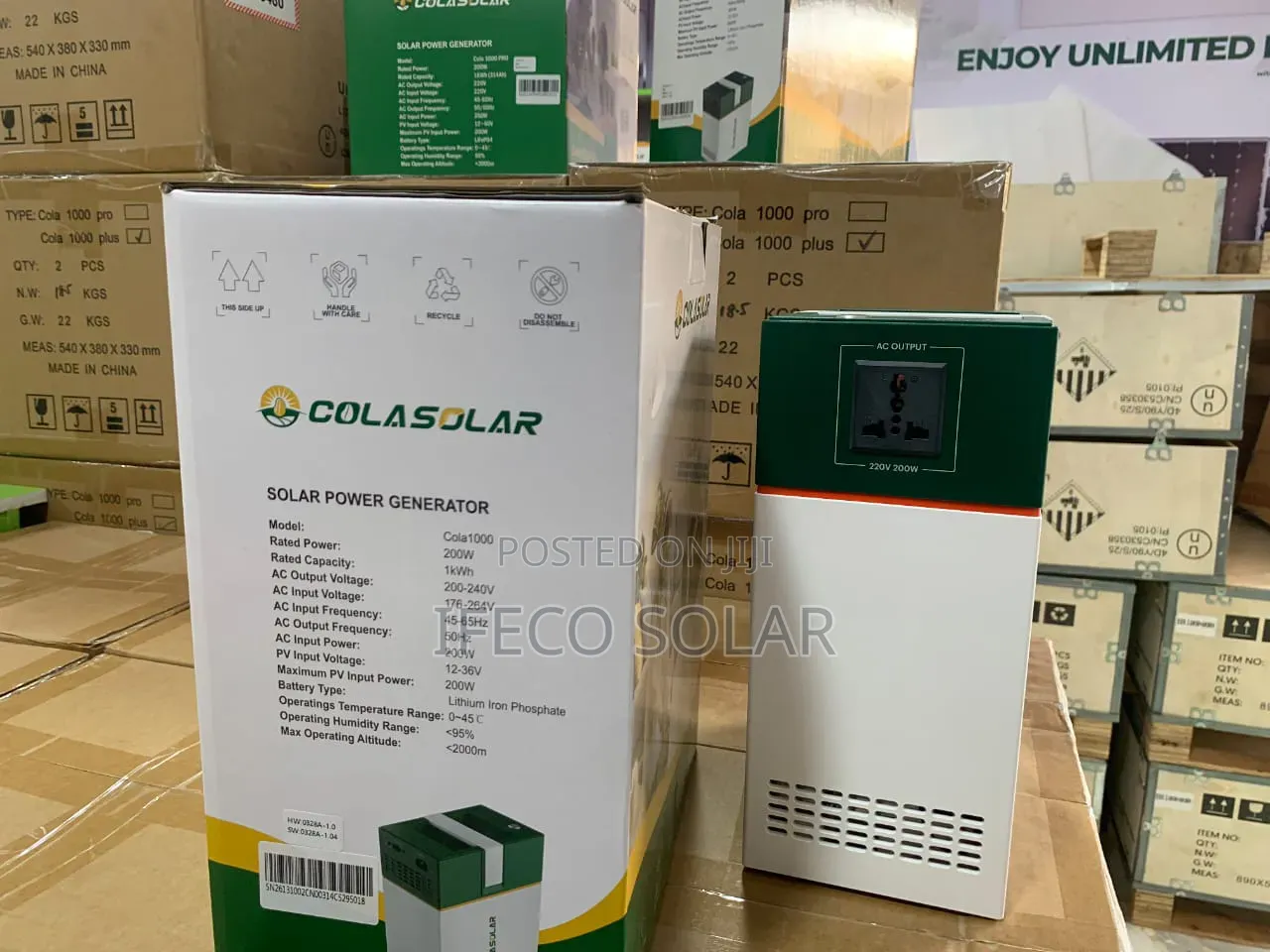 ColaSolar 1kwh/200w Generator