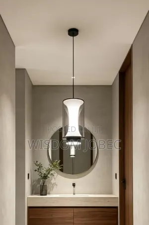Modern Cylindrical LED Pendant Light With a Smoked