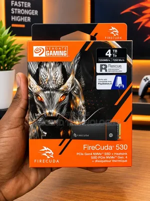 4tb Seagate Firecuda Gaming Pcie Gen 4 Ssd. With Heatsink