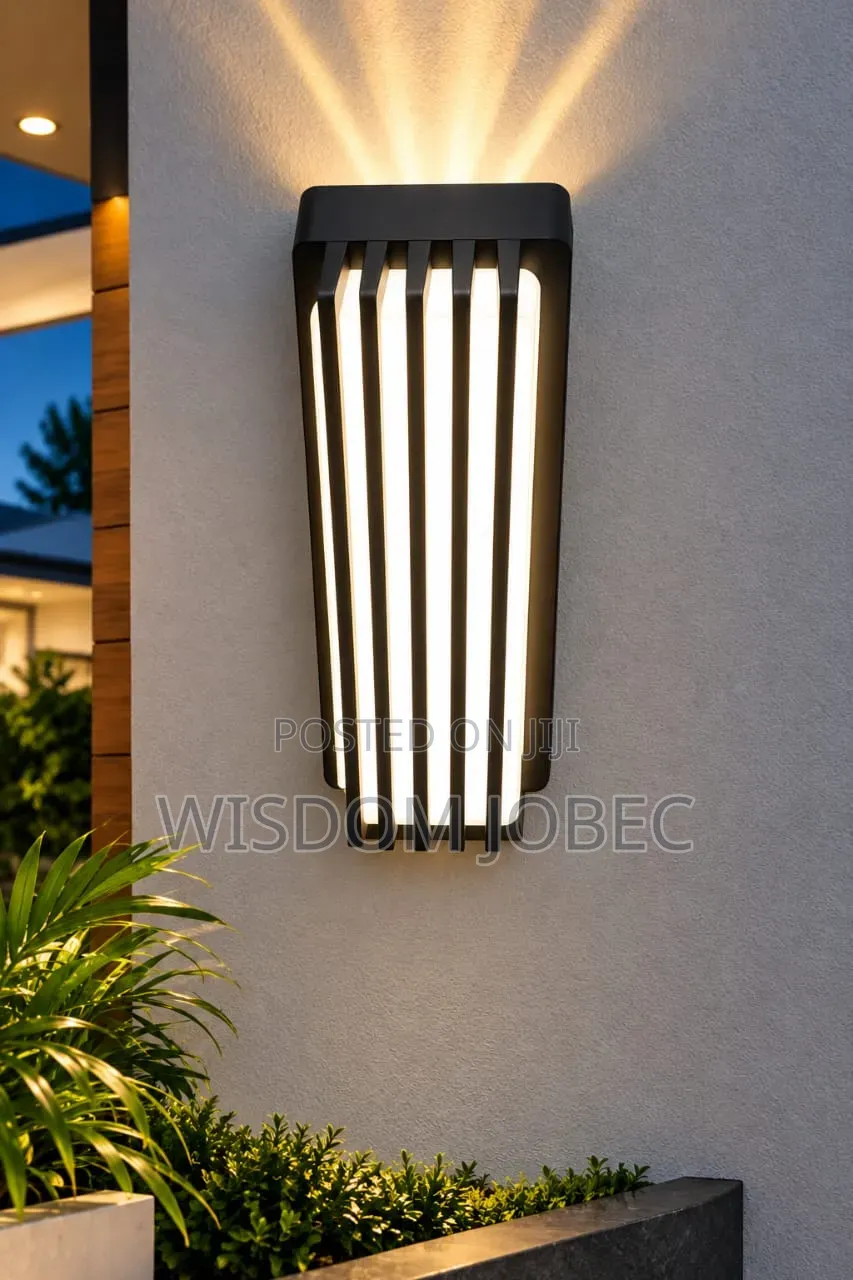 Modern Black LED Vertical Bar Wall Light With a Warm White