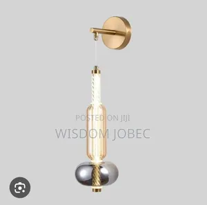 Modern, Vertical Glass and Metal LED Wall Sconce,