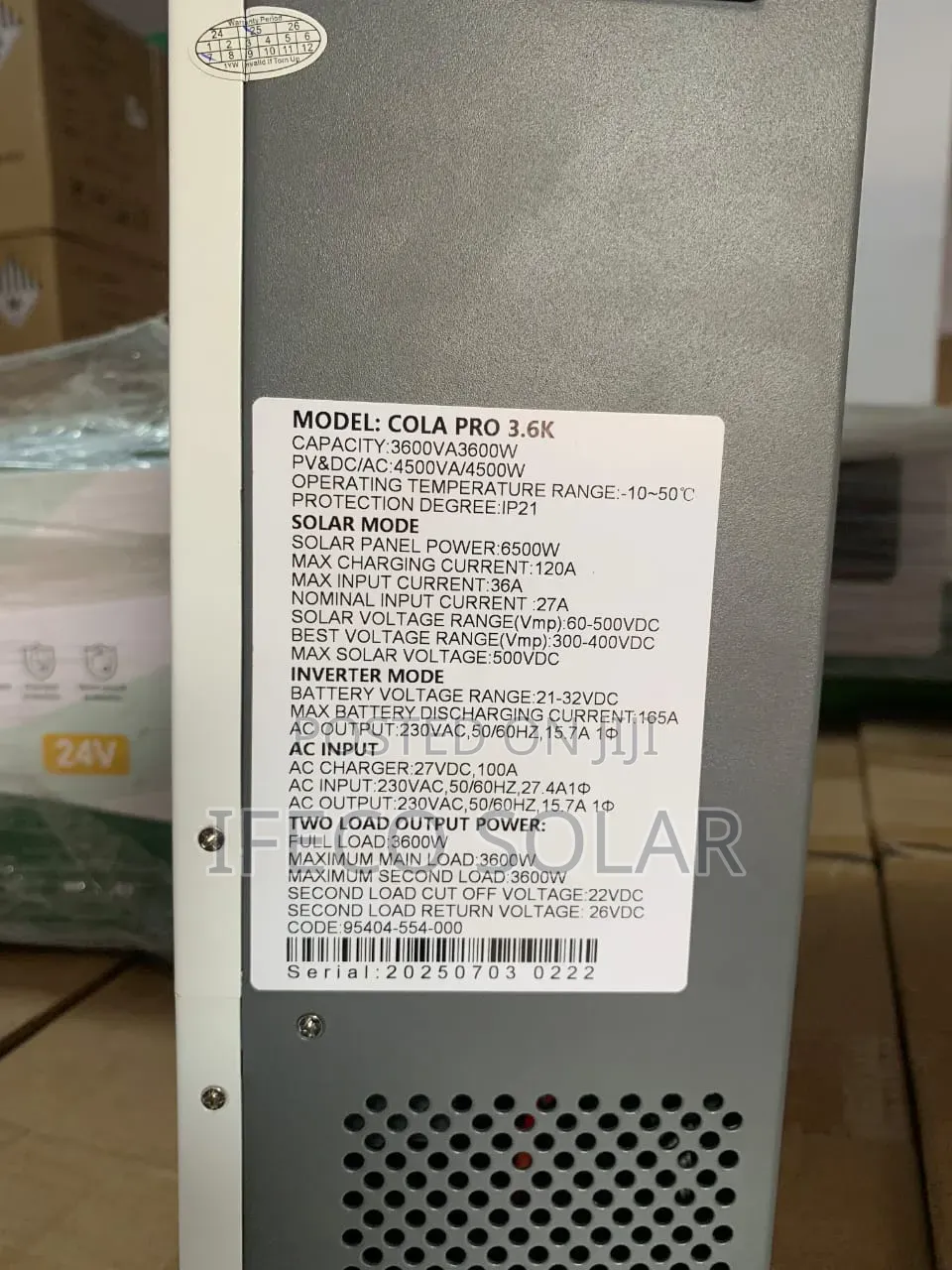 Cola Pro 3.6kva Hybrid Inverter