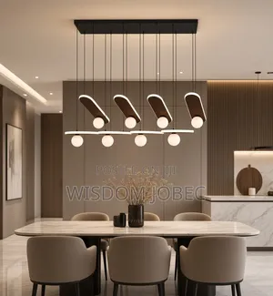 Stitched 8-Light Linear Suspension Pendant Light Designed