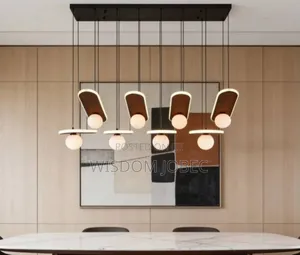 Stitched 8-Light Linear Suspension Pendant Light Designed