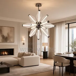 Modern Starburst-Style Ceiling Chandelier