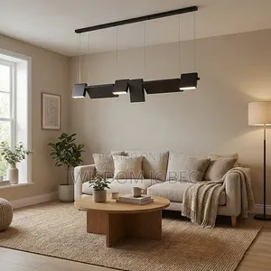 Modern Black Rotatable LED Linear Pendant Light Fixture.
