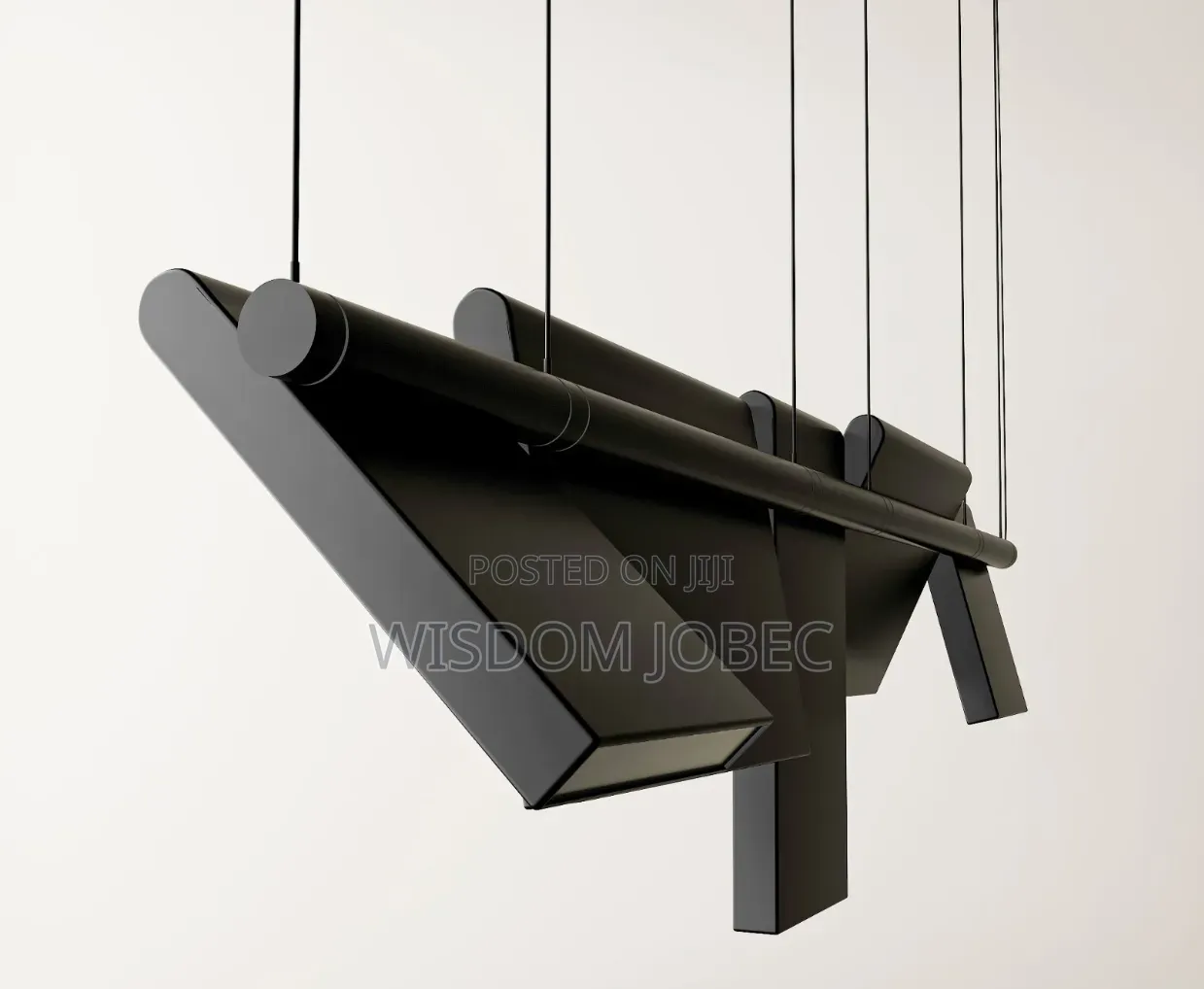 Modern Black Rotatable LED Linear Pendant Light Fixture.