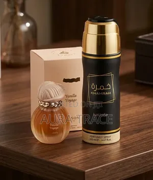 Vanilla Voyage EDP & Lattafa Khamrah Perfumed Spray Set – Aura Trace