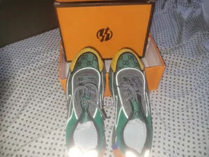 Brand New Men's Green Monogram Low-Top Sneakers