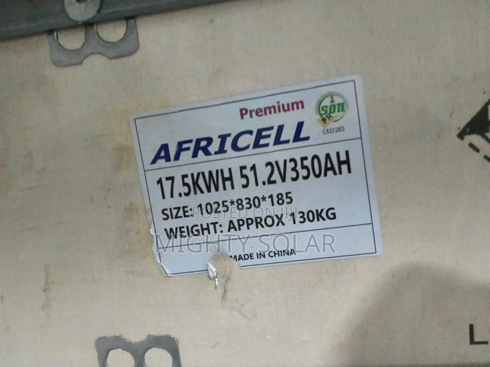 17.5kwh Africell Lithium Ion Battery
