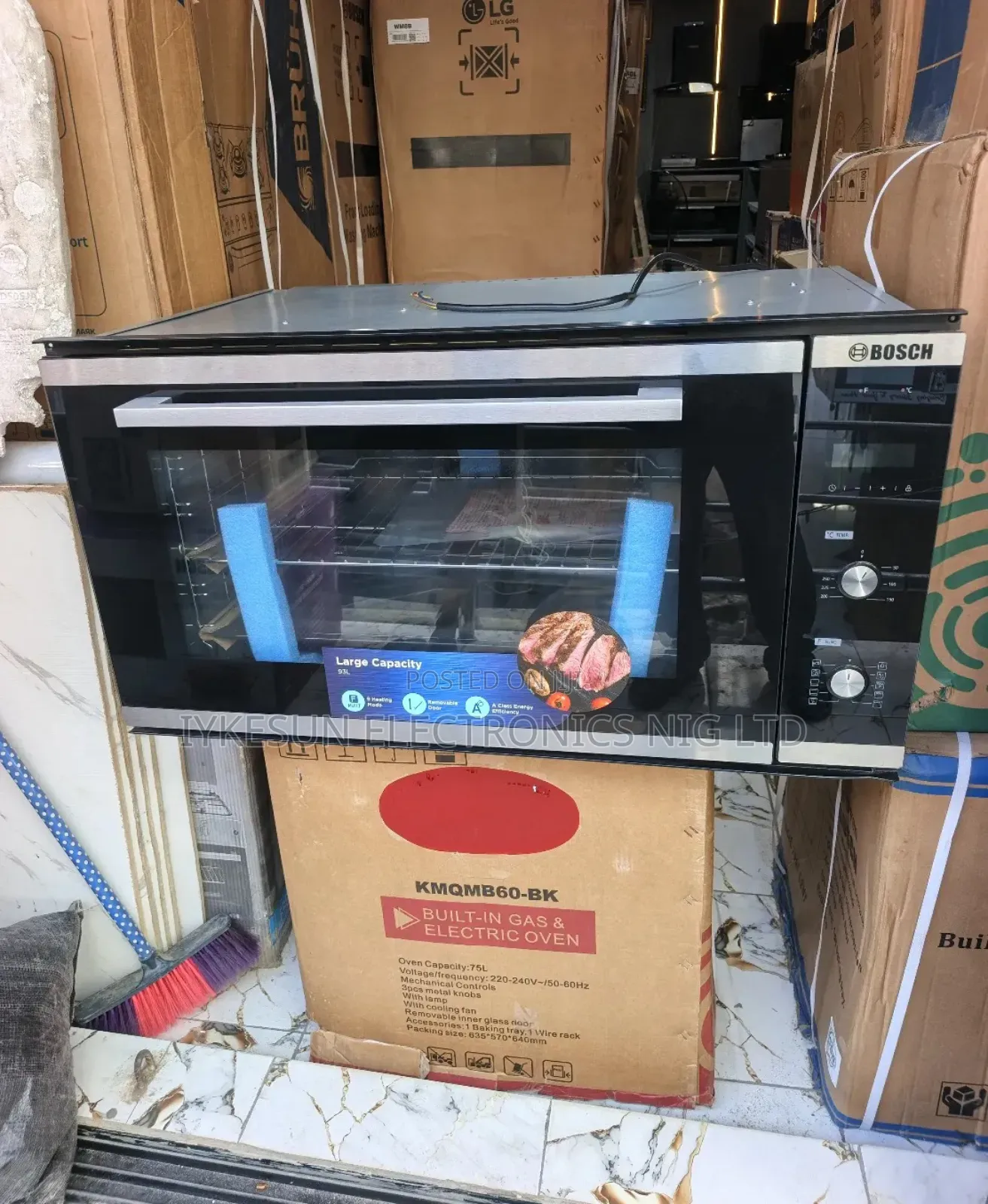 Original BOSCH Built-in 90CM Ele Digital Control & Knobs Control Oven